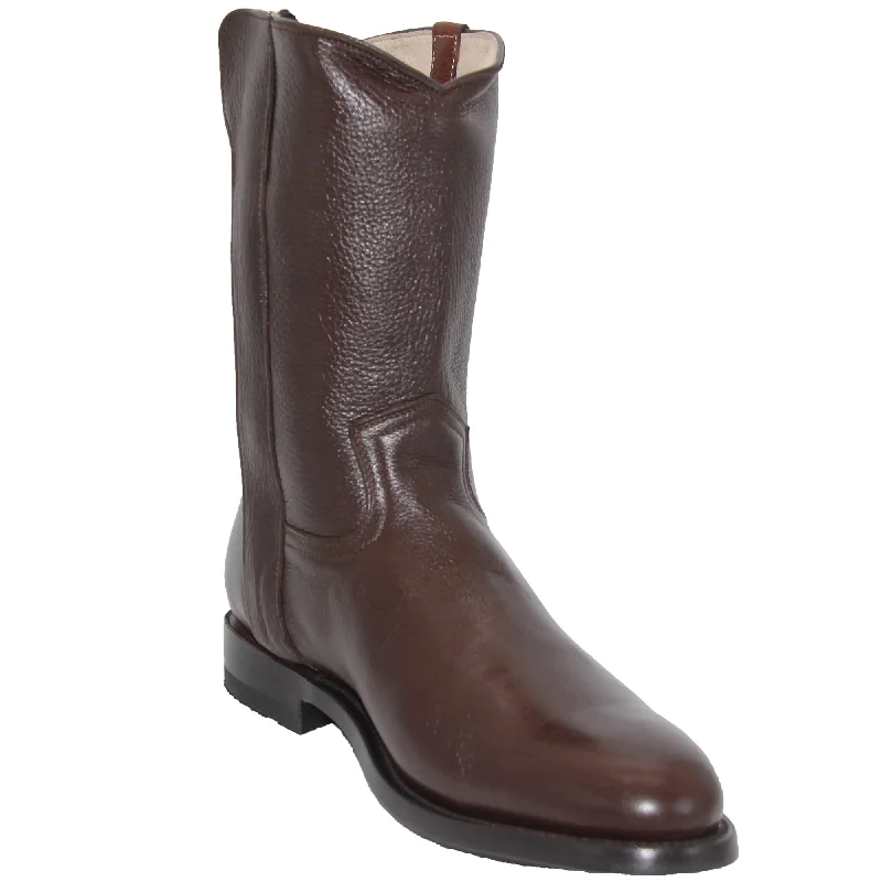 Men's western boots with a leather lining and a padded insoleMen’s Genuine Leather Round Toe Roper Western Boot Men's western boots with a leather lining and a padded insoleMen’s Genuine Leather Round Toe Roper Western Boot