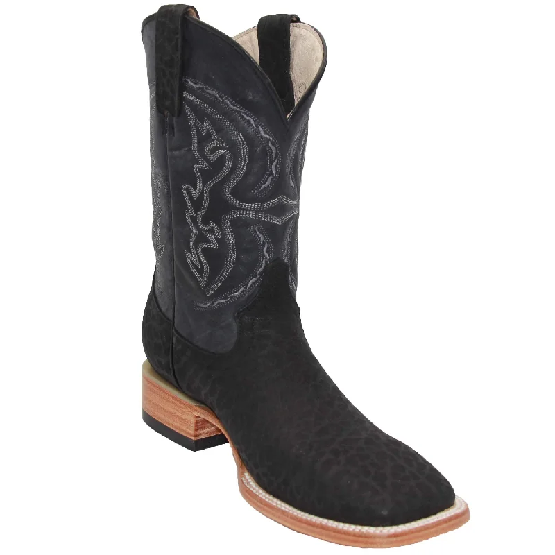 Vintage - style men's western boots with a square toe and spur ledgeMen's Genuine Leather Bull Neck Square Toe Western Boot Vintage - style men's western boots with a square toe and spur ledgeMen's Genuine Leather Bull Neck Square Toe Western Boot
