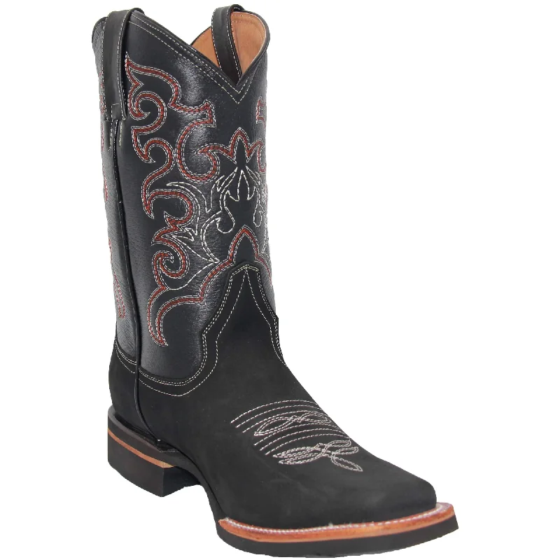 Men's western boots with a distressed leather finish for a rugged lookMen's Leather Cowboy Square Toe Boot Men's western boots with a distressed leather finish for a rugged lookMen's Leather Cowboy Square Toe Boot