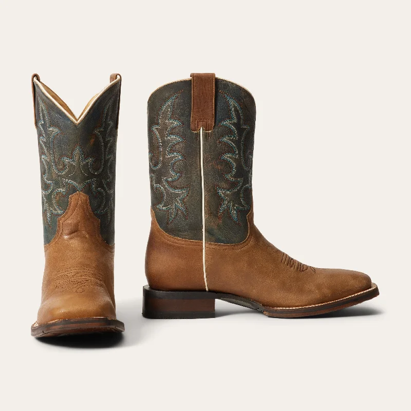 Men's western boots with a suede shaft and a leather soleObadiah Boots