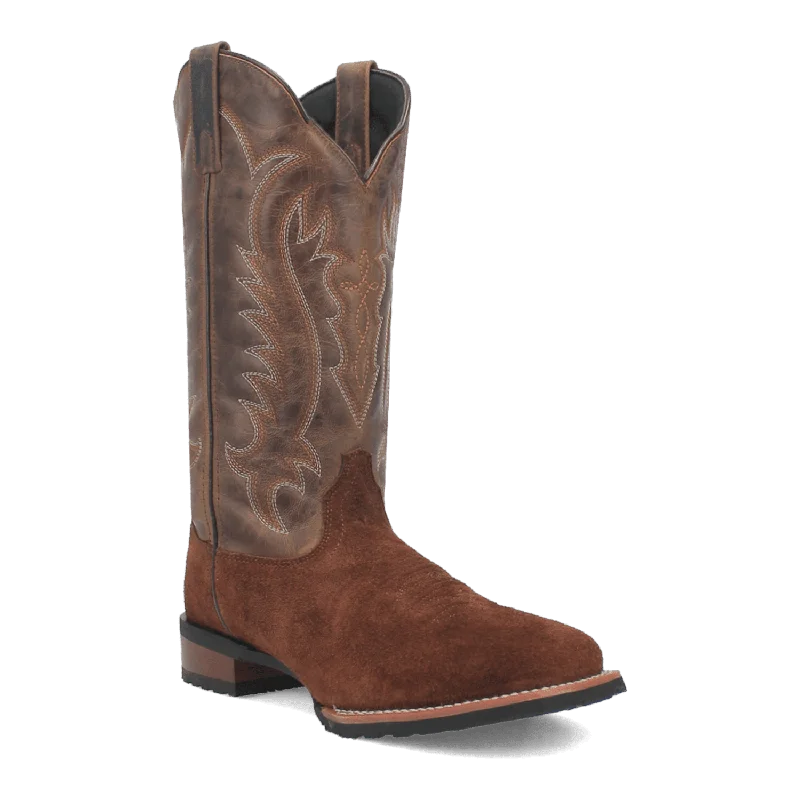 Men's western boots with a high - heeled design and a pointed toeRIGID LEATHER BOOT Men's western boots with a high - heeled design and a pointed toeRIGID LEATHER BOOT