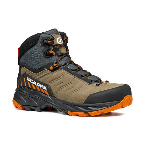 Men's hiking boots with a breathable mesh liningScarpa Rush Trek GTX Mens Hiking Boot - Desert Mango Men's hiking boots with a breathable mesh liningScarpa Rush Trek GTX Mens Hiking Boot - Desert Mango