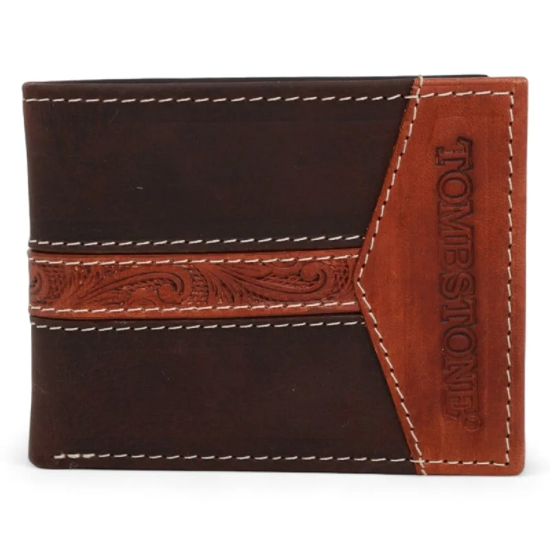 Alligator - embossed men's western boots for a bold statementTombstone Chiseled Genuine Leather Wallet Chocolate TOM-W231 Alligator - embossed men's western boots for a bold statementTombstone Chiseled Genuine Leather Wallet Chocolate TOM-W231