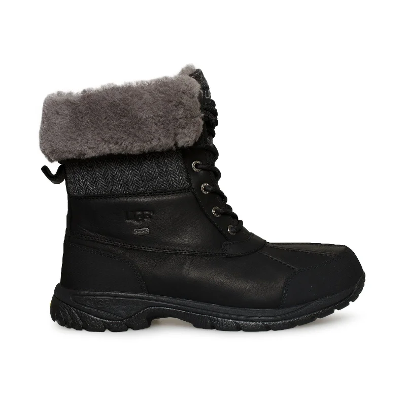 Men's high - ankle winter boots with a military styleUGG Butte Wool Black Boots - Men's Men's high - ankle winter boots with a military styleUGG Butte Wool Black Boots - Men's