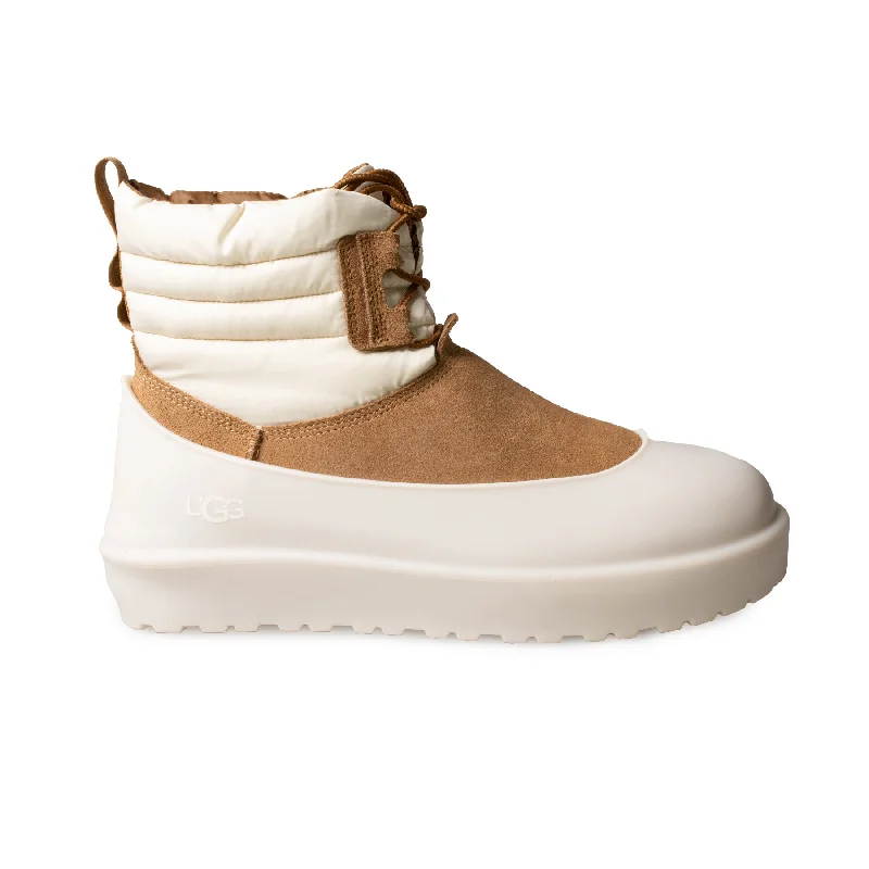Men's leather - wrapped heel winter boots for durabilityUGG Classic Mini Lace Up Weather Chestnut White Boots - Men's Men's leather - wrapped heel winter boots for durabilityUGG Classic Mini Lace Up Weather Chestnut White Boots - Men's