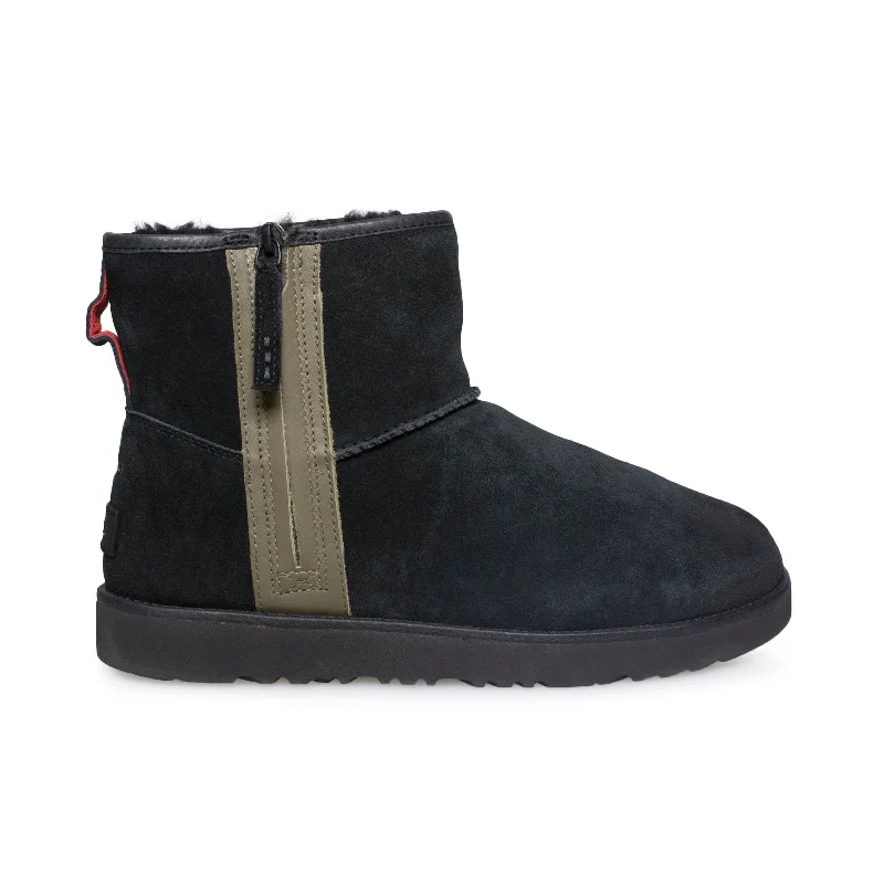 Men's heat - retaining winter boots with thermal liningUGG Classic Mini Zip Waterproof Black Boots Men's heat - retaining winter boots with thermal liningUGG Classic Mini Zip Waterproof Black Boots