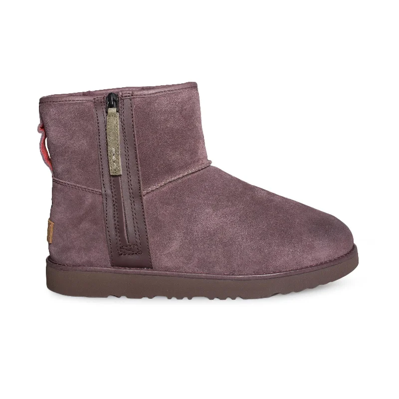 Men's zip - front winter boots with a modern aestheticUGG Classic Mini Zip Waterproof Cordovan Boots - Men's Men's zip - front winter boots with a modern aestheticUGG Classic Mini Zip Waterproof Cordovan Boots - Men's