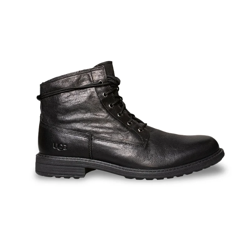 Men's high - ankle winter boots with a military styleUGG Morrison Lace-up Black Boots - Men's Men's high - ankle winter boots with a military styleUGG Morrison Lace-up Black Boots - Men's