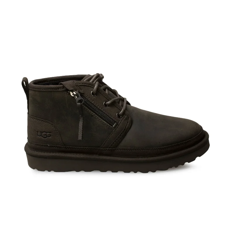 Men's buckle - detail winter boots for a rugged lookUGG Neumel Zip Black Olive Boots - Men's Men's buckle - detail winter boots for a rugged lookUGG Neumel Zip Black Olive Boots - Men's