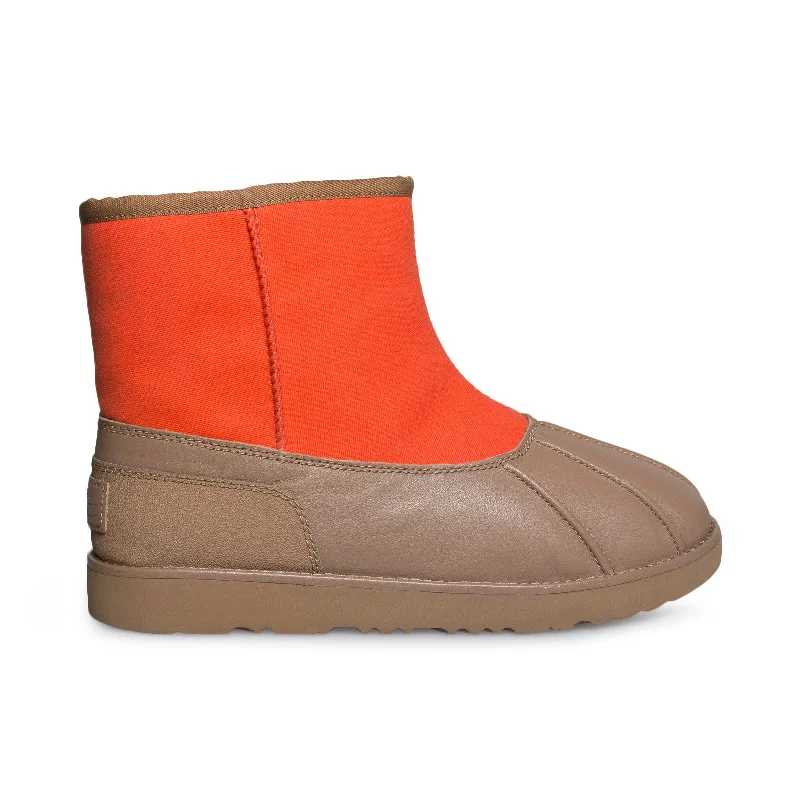 Men's neoprene - accented winter boots for shock absorptionUGG Philip Lim Classic Mini Duck Orange Boots - Men's