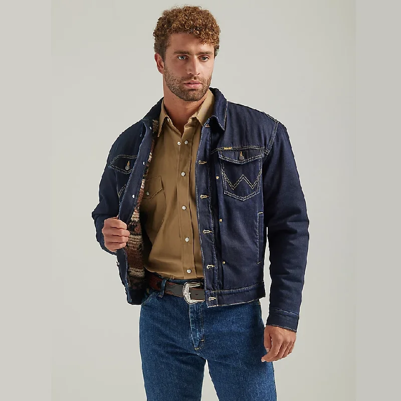 Men's western boots with a traditional western boot silhouette and a polished shineWrangler® Men's Western Vintage Sherpa Lined Denim Trucker Jacket Men's western boots with a traditional western boot silhouette and a polished shineWrangler® Men's Western Vintage Sherpa Lined Denim Trucker Jacket