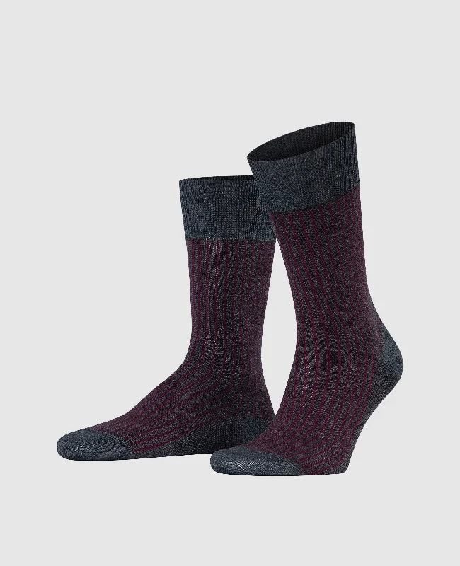 Men's boat shoes with a leather lacing systemFalke Oxford Stripe Men Socks - Anthracite Melange Men's boat shoes with a leather lacing systemFalke Oxford Stripe Men Socks - Anthracite Melange