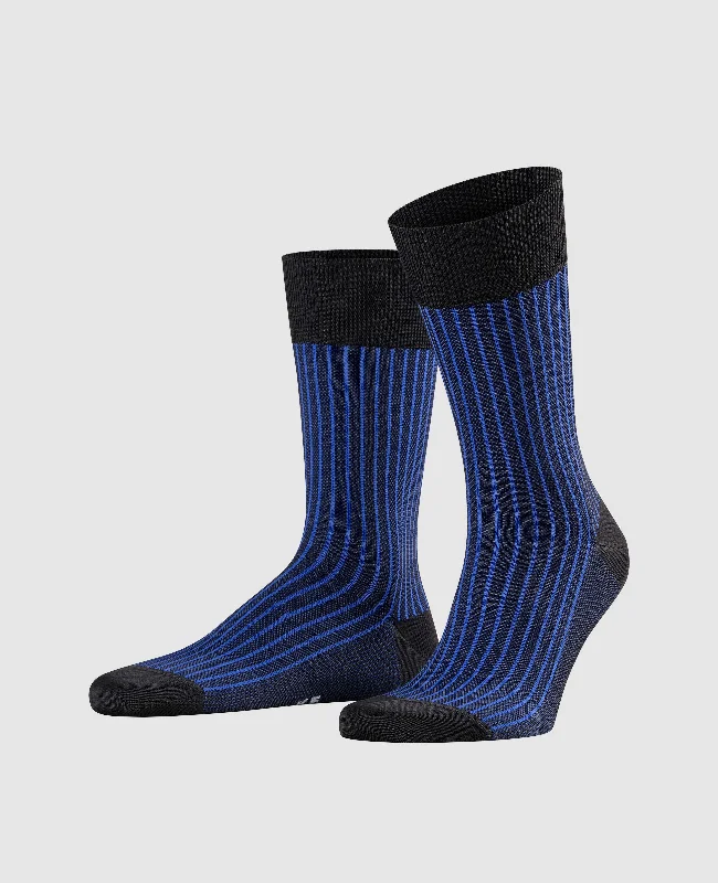 Suede men's boat shoes for a softer textureFalke Oxford Stripe Men Socks - Black