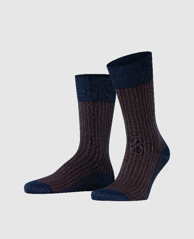 Men's boat shoes with a removable insoleFalke Oxford Stripe Men Socks - Plum