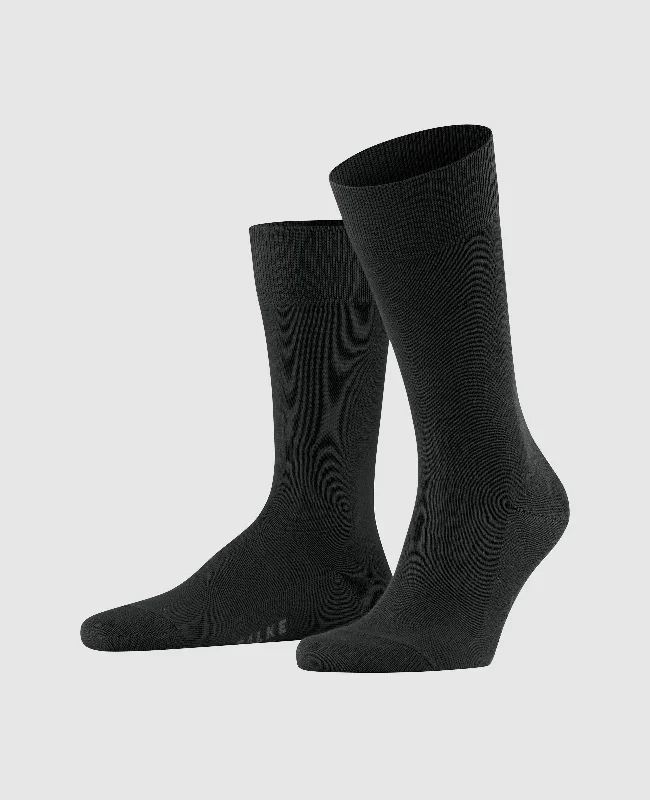 Waterproof men's boat shoes for boating activitiesFalke Family Men Socks - Black