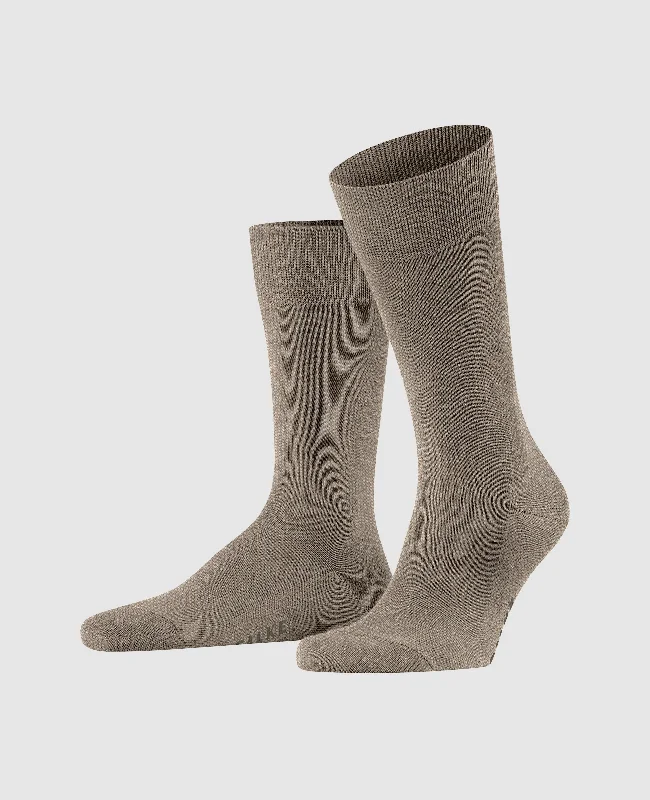 Men's boat shoes with a cushioned footbedFalke Family Men Socks - Nutmeg Melange