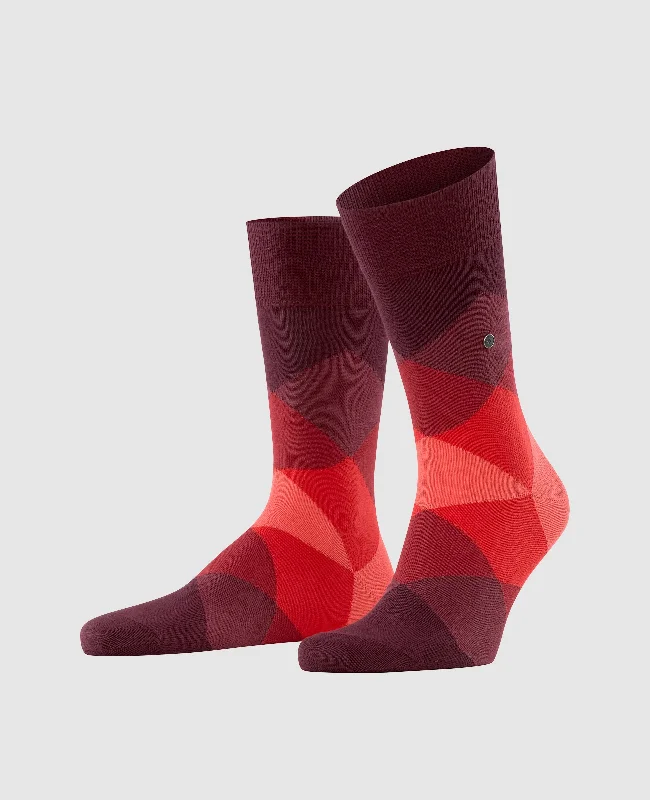 Men's boat shoes with a removable insoleBurlington Clyde Men's Socks - Claret