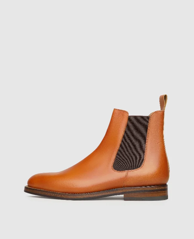 Men's boat shoes with a moc - toe designLuzern Plain TC - Cognac