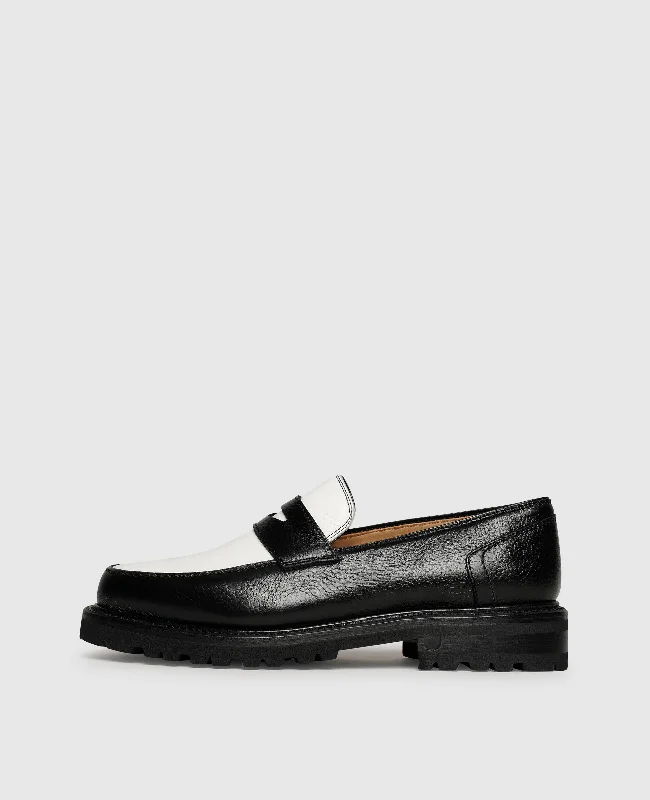 Men's boat shoes with a tassel detailAmelia PL - black/white