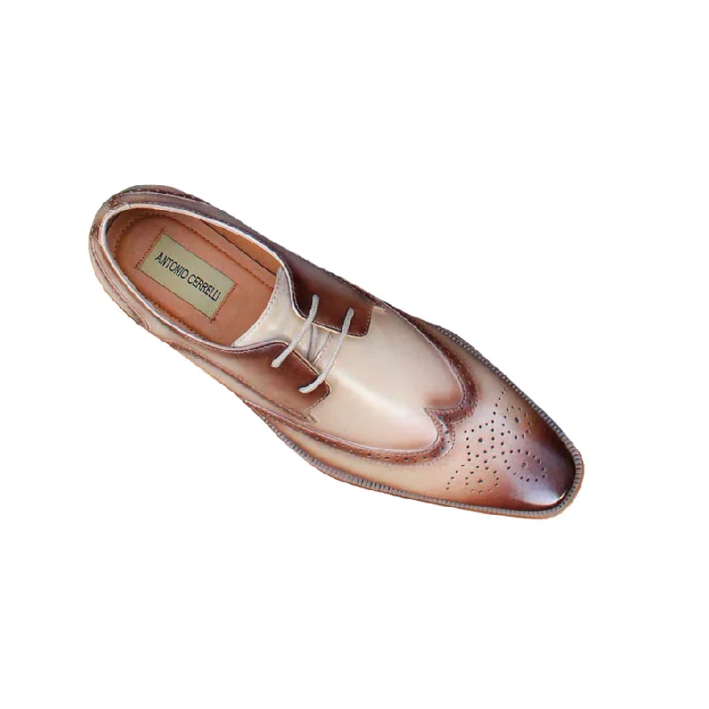 Men's formal shoes with a buckle closureANTONIO CERRELLI: Wingtip Lace Up 7006