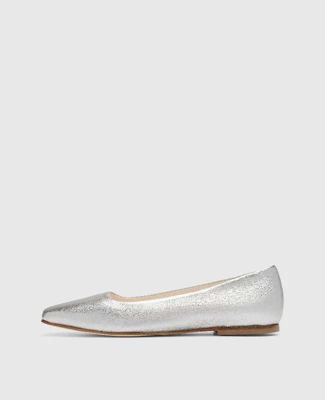 Men's boat shoes in a light - colored leatherAudrey B - Silver