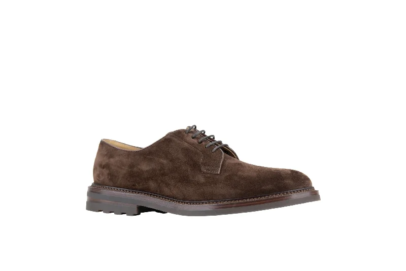 Patent leather men's formal shoes for a dressy occasionBrunello Cucinelli Mens Suede Leather Lace Ups in Dark Brown Patent leather men's formal shoes for a dressy occasionBrunello Cucinelli Mens Suede Leather Lace Ups in Dark Brown