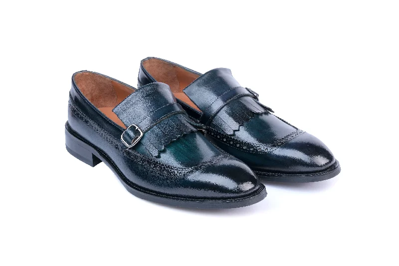 Patent leather men's formal shoes for a dressy occasionCaddy Hand Painted Monk Strap Patent leather men's formal shoes for a dressy occasionCaddy Hand Painted Monk Strap