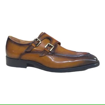 Men's leather formal Oxford shoes with a cap toeCARRUCCI: Double Monk Loafer KS509-05 Men's leather formal Oxford shoes with a cap toeCARRUCCI: Double Monk Loafer KS509-05