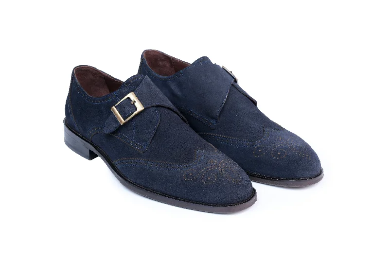 Men's formal shoes with a leather lining for breathabilityClinton Wingtip Monk Strap Men's formal shoes with a leather lining for breathabilityClinton Wingtip Monk Strap