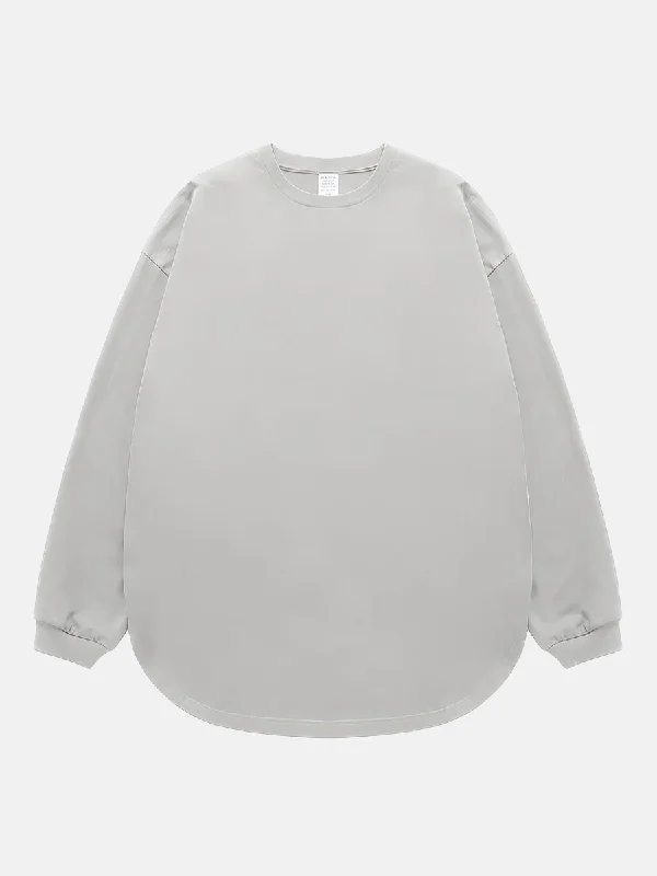 Men's formal shoes with a smooth leather finishCotton Rounded Hem Bottom Long Sleeve T-Shirt Men's formal shoes with a smooth leather finishCotton Rounded Hem Bottom Long Sleeve T-Shirt