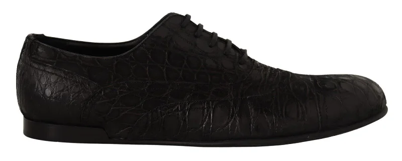 Men's formal shoes with a contrast stitching detailDolce & Gabbana Elegant Exotic Leather Oxford Men's Shoes Men's formal shoes with a contrast stitching detailDolce & Gabbana Elegant Exotic Leather Oxford Men's Shoes