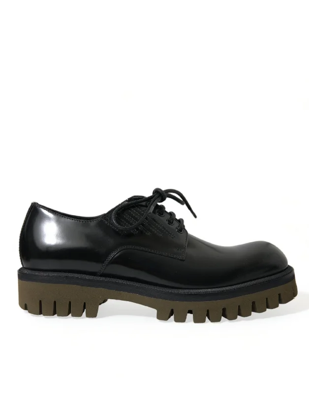 Men's formal shoes with a decorative perforationDolce & Gabbana Elegant Leather Derby Dress Men's Shoes Men's formal shoes with a decorative perforationDolce & Gabbana Elegant Leather Derby Dress Men's Shoes