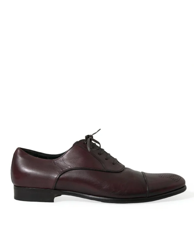 Men's formal shoes with a leather sole and heelDolce & Gabbana Elegant Leather Derby Men's Shoes Men's formal shoes with a leather sole and heelDolce & Gabbana Elegant Leather Derby Men's Shoes