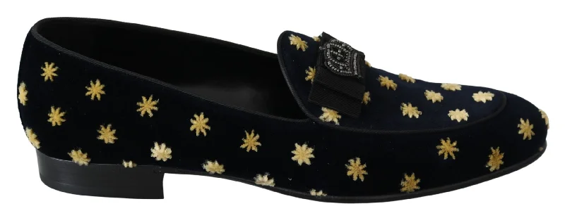 Men's formal shoes with a buckle closureDolce & Gabbana Elegant Velvet Crown Embroidery Men's Loafers Men's formal shoes with a buckle closureDolce & Gabbana Elegant Velvet Crown Embroidery Men's Loafers