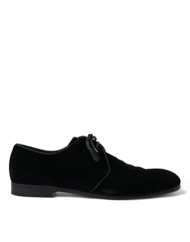 Men's formal shoes with a wingtip designDolce & Gabbana Elegant Velvet Derby Dress Men's Shoes Men's formal shoes with a wingtip designDolce & Gabbana Elegant Velvet Derby Dress Men's Shoes