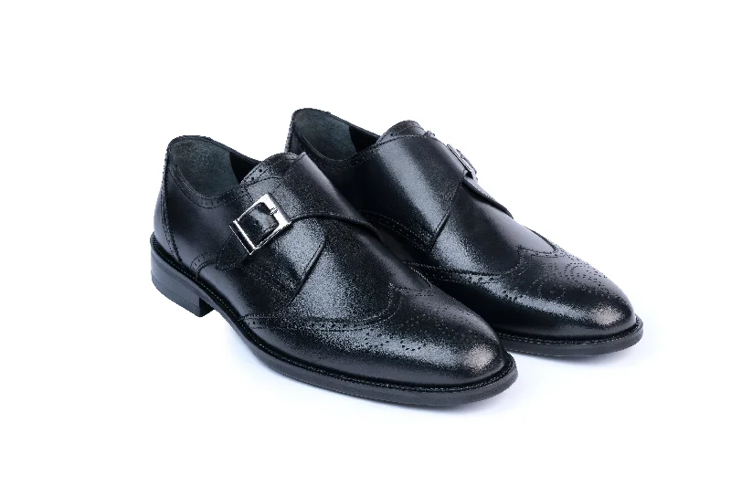 Men's formal shoes with a pointed toe for a stylish lookDumbo Wingtip Monk Strap