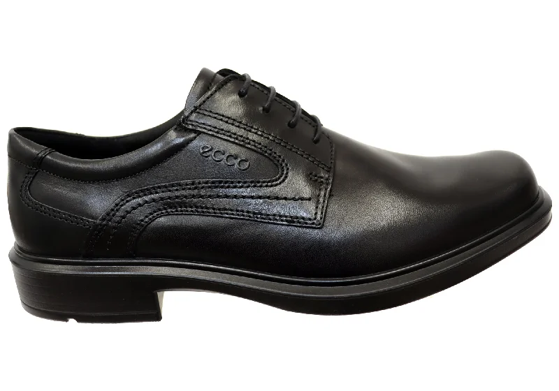 Men's formal shoes in a black or brown leatherECCO Mens Helsinki Plain Tie Comfortable Leather Lace Up Dress Shoes Men's formal shoes in a black or brown leatherECCO Mens Helsinki Plain Tie Comfortable Leather Lace Up Dress Shoes