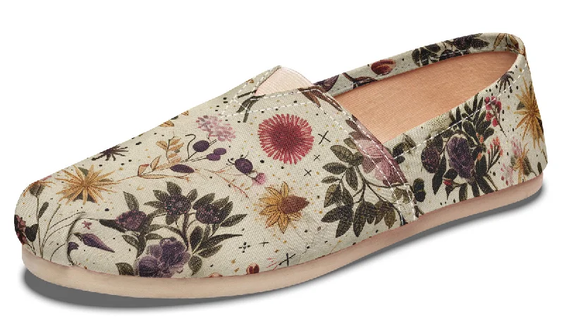 Men's low - top espadrilles with a perforated designEnchanted Blossoms Espadrilles - Lightweight Canvas Slip-Ons with Elastic V for Easy Comfort Men's low - top espadrilles with a perforated designEnchanted Blossoms Espadrilles - Lightweight Canvas Slip-Ons with Elastic V for Easy Comfort