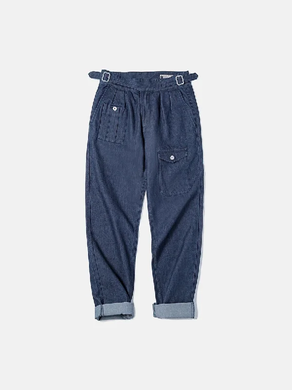 Men's formal shoes with a leather lining for breathabilityGurkha Jeans Pants