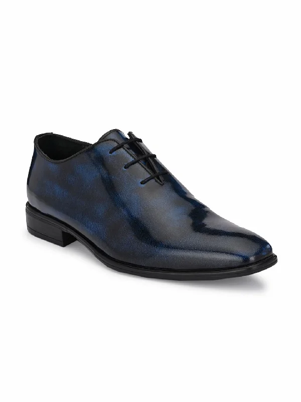 Men's formal shoes with a wingtip designHITZ3311 Men's Blue Leather Formal Lace-Up Shoes Men's formal shoes with a wingtip designHITZ3311 Men's Blue Leather Formal Lace-Up Shoes