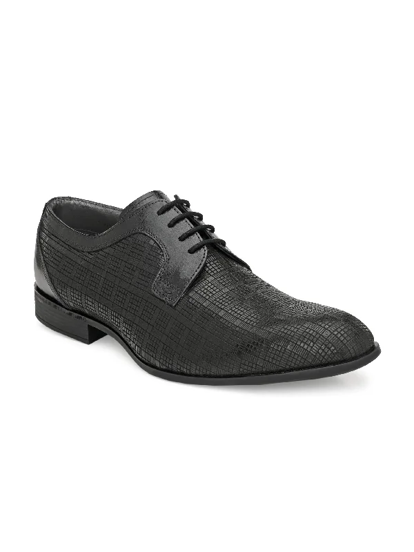 Men's formal shoes with a contrast stitching detailHitz Men's Black Leathet Party Wear Lace up Shoes Men's formal shoes with a contrast stitching detailHitz Men's Black Leathet Party Wear Lace up Shoes