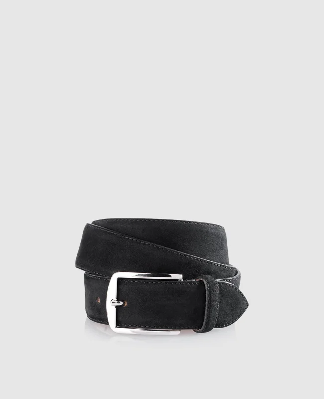 Men's boat shoes with a cushioned footbedMen’s suede belt in black - Black