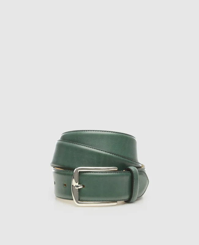 Men's boat shoes with a branded logo on the sideMen’s leather belt in green - Red