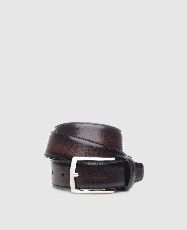 Men's boat shoes with a moc - toe designMen’s Patina belt in black/brown - Black Brown Men's boat shoes with a moc - toe designMen’s Patina belt in black/brown - Black Brown