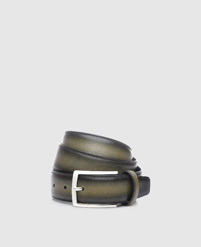 Men's boat shoes with a moc - toe designMen’s Patina belt in green - Green