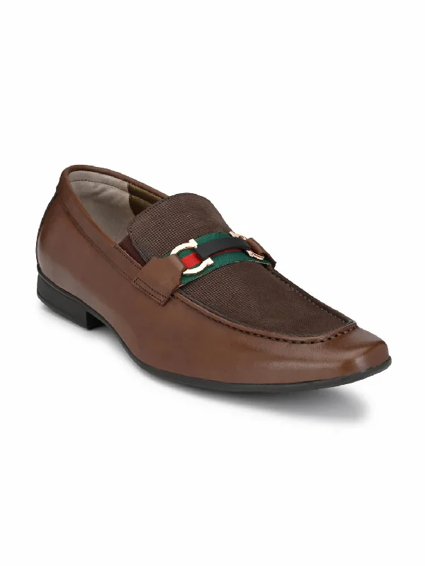 Men's formal shoes with a wingtip designHITZ5214 Men's Brown Leather Formal Slip-On Shoes Men's formal shoes with a wingtip designHITZ5214 Men's Brown Leather Formal Slip-On Shoes
