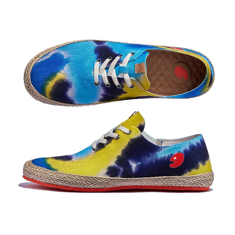 Men's shock - absorbing espadrilles with a cushioned insoleBrushstrokes Waves Formentera I Men Men's shock - absorbing espadrilles with a cushioned insoleBrushstrokes Waves Formentera I Men