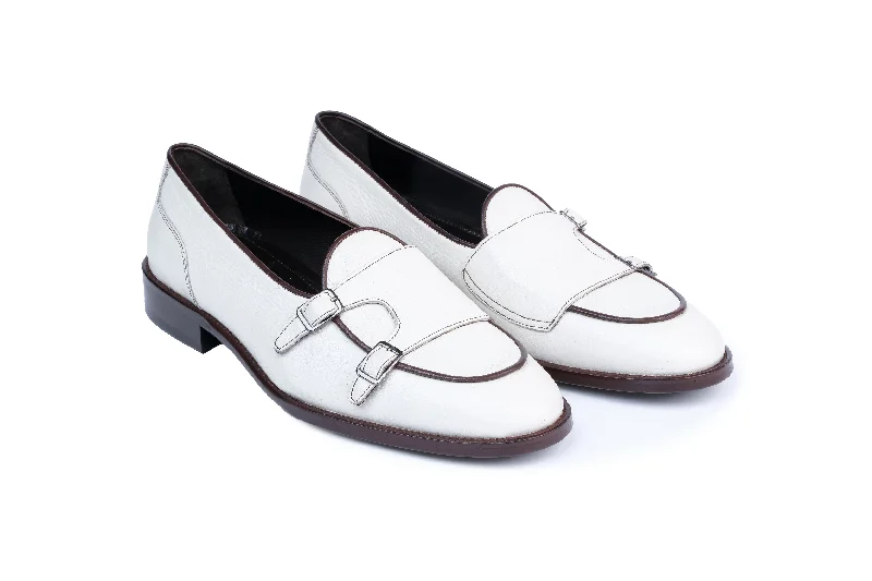 Men's formal shoes with a decorative perforationMargo Short Cut Double Monk