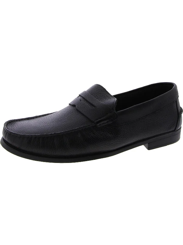 Men's formal shoes with a rubber heel cap for durabilityMens Leather Slip-On Loafers Men's formal shoes with a rubber heel cap for durabilityMens Leather Slip-On Loafers
