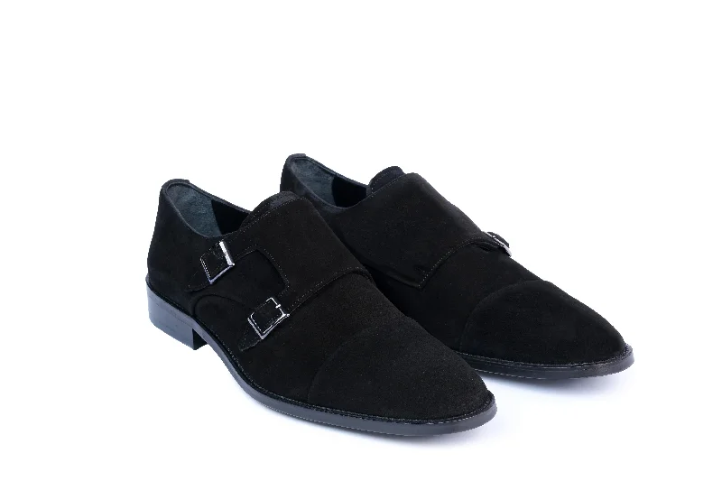 Men's leather formal Oxford shoes with a cap toeNaxos Double Monk Strap